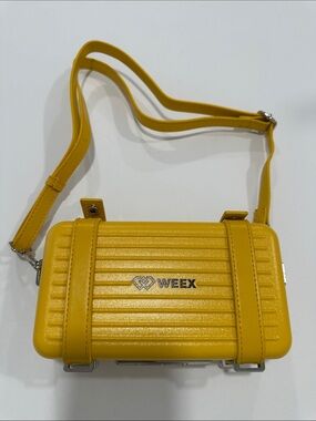 WEEX Yellow Ribbed Crossbody Bag
